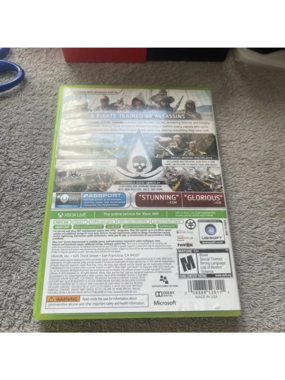 Assassin's Creed IV 4: Black Flag (Xbox 360) CIB COMPLETE Tested